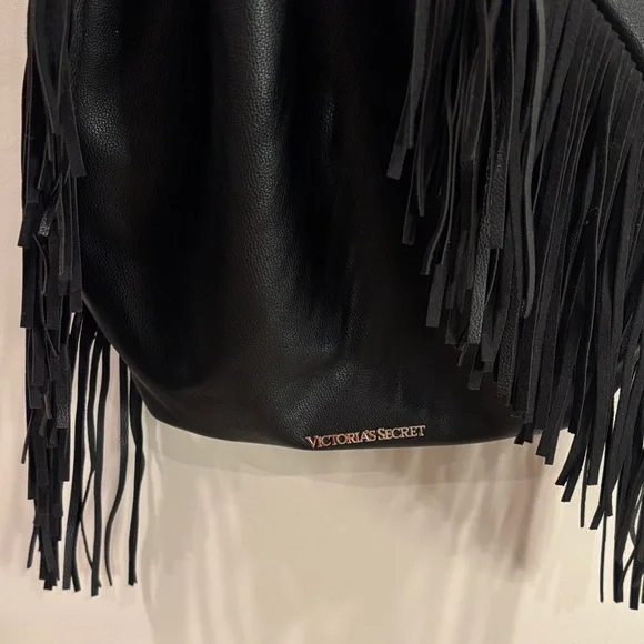 Victoria's Secret Black Fringe Backpack - Picture 2 of 6